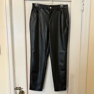 Faux Leather Pants Joe Benbasset Trousers High Waisted Vegan